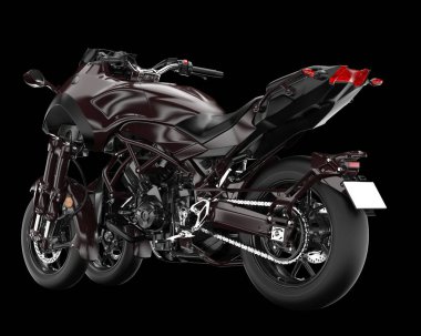 Motosiklet arka planda izole edilmiş. 3d görüntüleme - illüstrasyon