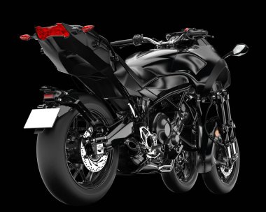 Motosiklet arka planda izole edilmiş. 3d görüntüleme - illüstrasyon