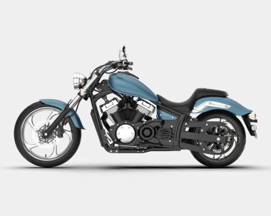Motosiklet arka planda izole edilmiş. 3d görüntüleme - illüstrasyon