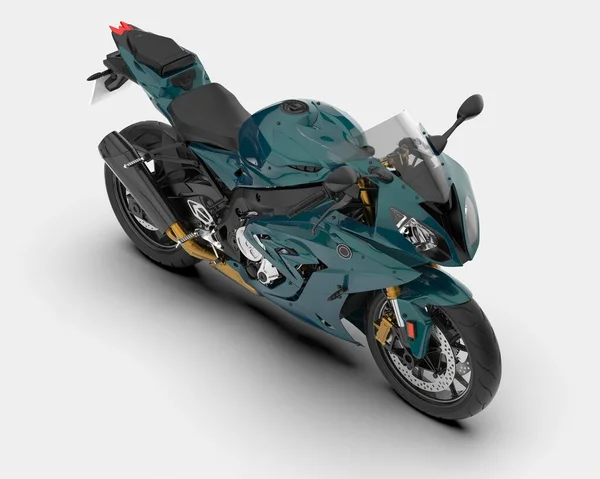Moto Isolée Arrière Plan Rendu Illustration — Photo