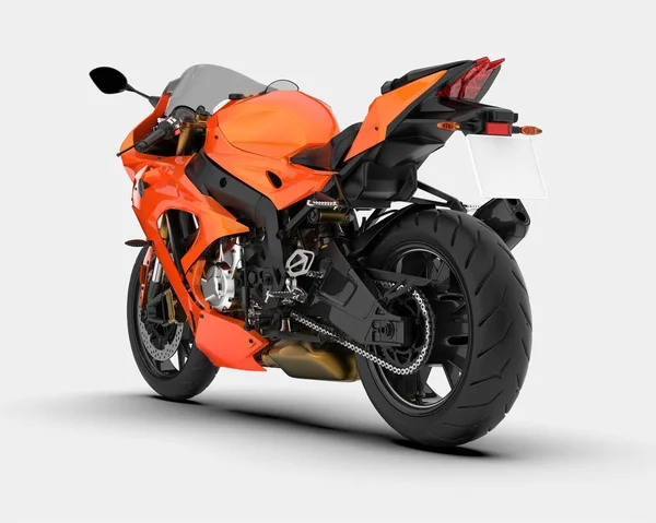 Motosiklet arka planda izole edilmiş. 3d görüntüleme - illüstrasyon