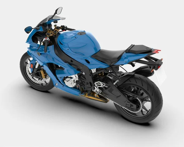 Motosiklet arka planda izole edilmiş. 3d görüntüleme - illüstrasyon