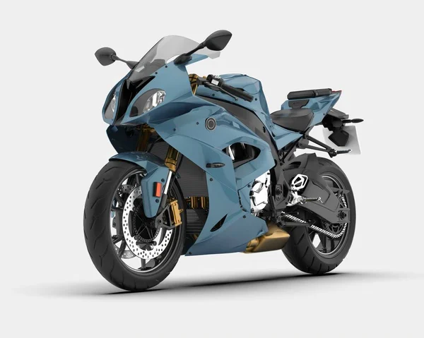 Motosiklet arka planda izole edilmiş. 3d görüntüleme - illüstrasyon