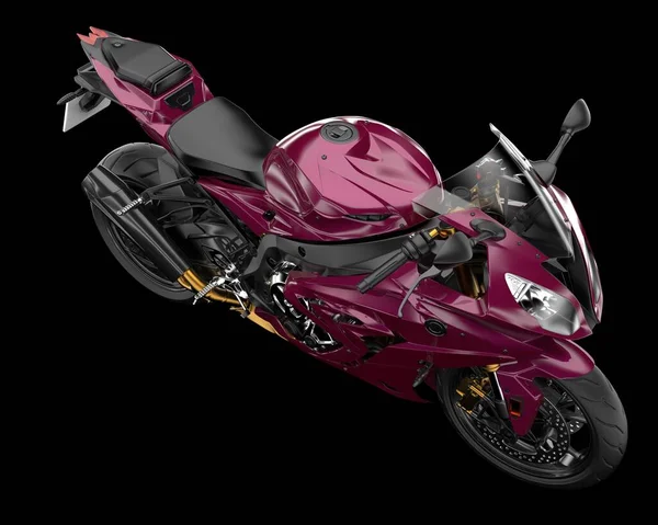 Motosiklet arka planda izole edilmiş. 3d görüntüleme - illüstrasyon