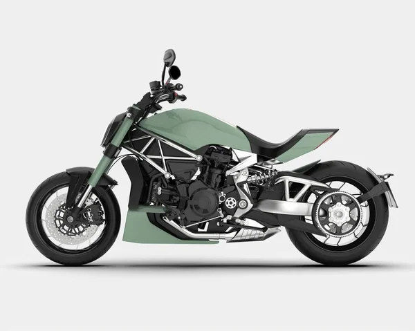 快摩托车隔离的背景 3D渲染 — 图库照片