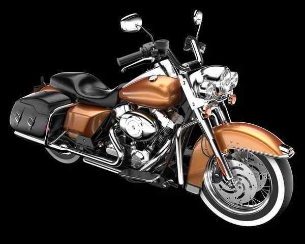 Motosiklet arka planda izole edilmiş. 3d görüntüleme - illüstrasyon