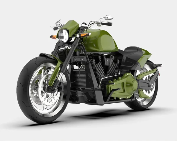 Motosiklet arka planda izole edilmiş. 3d görüntüleme - illüstrasyon