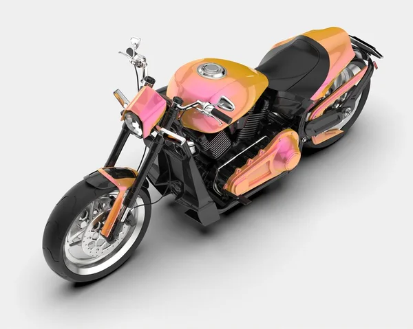 オートバイの背景に隔離された 3Dレンダリング イラスト — ストック写真
