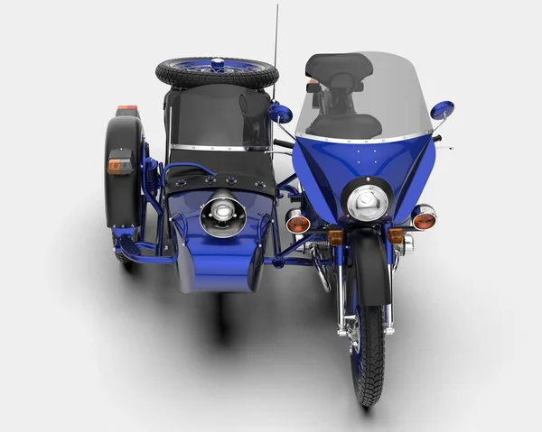 Motocicleta Con Sidecar Aislado Sobre Fondo Representación Ilustración —  Fotos de Stock