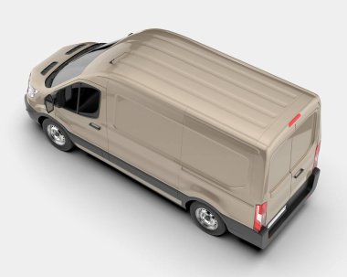 Kargo aracı arka planda izole edilmiş. 3d görüntüleme - illüstrasyon