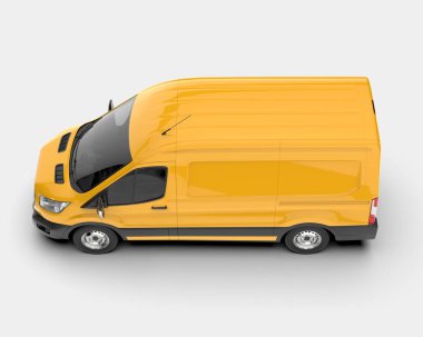 Kargo aracı arka planda izole edilmiş. 3d görüntüleme - illüstrasyon