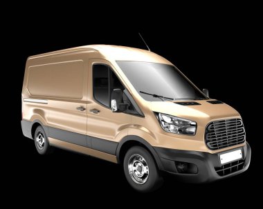 Kargo aracı arka planda izole edilmiş. 3d görüntüleme - illüstrasyon