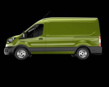 Kargo aracı arka planda izole edilmiş. 3d görüntüleme - illüstrasyon