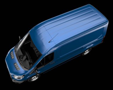 Kargo aracı arka planda izole edilmiş. 3d görüntüleme - illüstrasyon