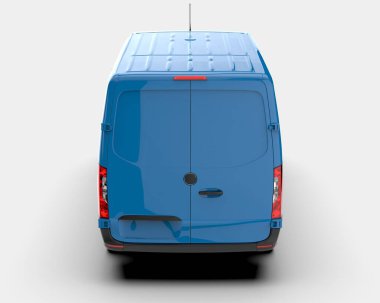 Kargo aracı arka planda izole edilmiş. 3d görüntüleme - illüstrasyon