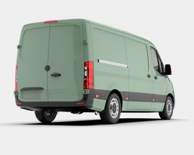 Kargo aracı arka planda izole edilmiş. 3d görüntüleme - illüstrasyon