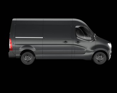 Kargo aracı arka planda izole edilmiş. 3d görüntüleme - illüstrasyon