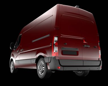 Kargo aracı arka planda izole edilmiş. 3d görüntüleme - illüstrasyon