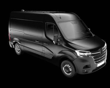 Kargo aracı arka planda izole edilmiş. 3d görüntüleme - illüstrasyon