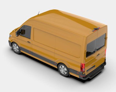 Kargo aracı arka planda izole edilmiş. 3d görüntüleme - illüstrasyon