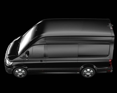 Kargo aracı arka planda izole edilmiş. 3d görüntüleme - illüstrasyon