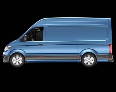 Kargo aracı arka planda izole edilmiş. 3d görüntüleme - illüstrasyon