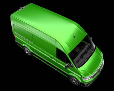 Kargo aracı arka planda izole edilmiş. 3d görüntüleme - illüstrasyon