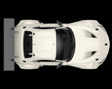 Yarış arabası arka planda izole edilmiş. 3d görüntüleme - illüstrasyon