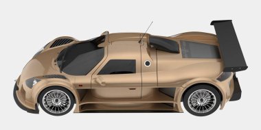 Yarış arabası arka planda izole edilmiş. 3d görüntüleme - illüstrasyon