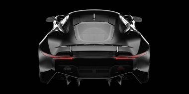 Yarış arabası arka planda izole edilmiş. 3d görüntüleme - illüstrasyon