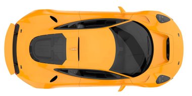 Yarış arabası arka planda izole edilmiş. 3d görüntüleme - illüstrasyon