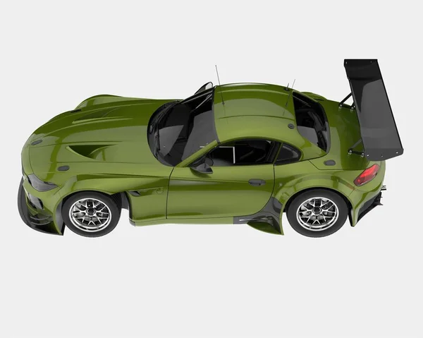 赛车在背景上隔绝了 3D渲染 — 图库照片