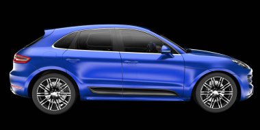 Arka planda izole edilmiş gerçekçi bir SUV arabası. 3d görüntüleme - illüstrasyon