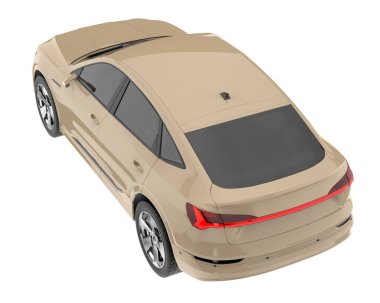 Arka planda izole edilmiş gerçekçi bir SUV arabası. 3d görüntüleme - illüstrasyon