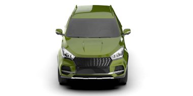 Arka planda izole edilmiş gerçekçi bir SUV arabası. 3d görüntüleme - illüstrasyon