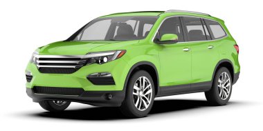 Realistic SUV car isolated on background. 3d rendering - illustration