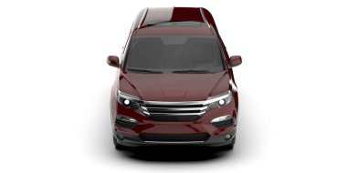 Arka planda izole edilmiş gerçekçi bir SUV arabası. 3d görüntüleme - illüstrasyon