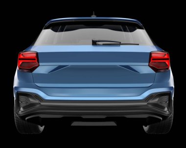 Arka planda izole edilmiş gerçekçi bir SUV arabası. 3d görüntüleme - illüstrasyon
