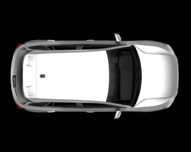 Arka planda izole edilmiş gerçekçi bir SUV arabası. 3d görüntüleme - illüstrasyon