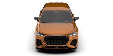 Arka planda izole edilmiş gerçekçi bir SUV arabası. 3d görüntüleme - illüstrasyon