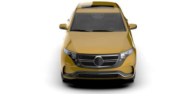 Arka planda izole edilmiş gerçekçi bir SUV arabası. 3d görüntüleme - illüstrasyon