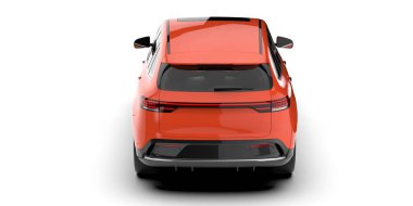 Arka planda izole edilmiş gerçekçi bir SUV arabası. 3d görüntüleme - illüstrasyon