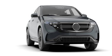 Arka planda izole edilmiş gerçekçi bir SUV arabası. 3d görüntüleme - illüstrasyon