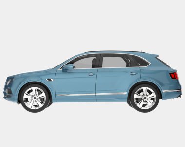Realistic SUV car isolated on background. 3d rendering - illustration