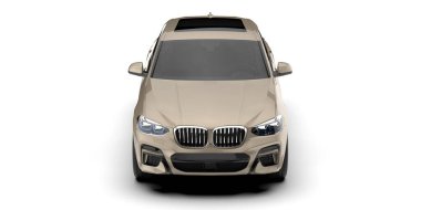 Arka planda izole edilmiş gerçekçi bir SUV arabası. 3d görüntüleme - illüstrasyon