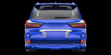 Arka planda izole edilmiş gerçekçi bir SUV arabası. 3d görüntüleme - illüstrasyon