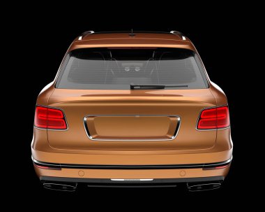 Arka planda izole edilmiş gerçekçi bir SUV arabası. 3d görüntüleme - illüstrasyon
