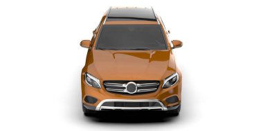 Arka planda izole edilmiş gerçekçi bir SUV arabası. 3d görüntüleme - illüstrasyon