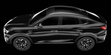 Arka planda izole edilmiş gerçekçi bir SUV arabası. 3d görüntüleme - illüstrasyon