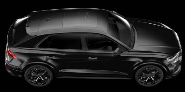 Arka planda izole edilmiş gerçekçi bir SUV arabası. 3d görüntüleme - illüstrasyon